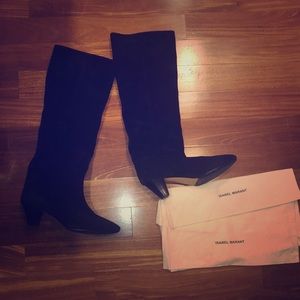 Isabel Marant  knee Bobby black boots.